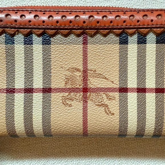 Burberry Tan and Brown Plaid Card Holder - Picture 1 of 3
